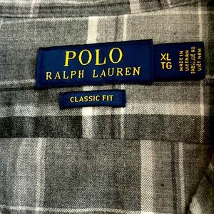 Men's Flannel Polo. Size XL.